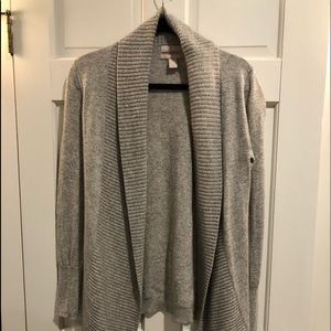 BANANA REPUBLIC Women’s heather gray open cardigan